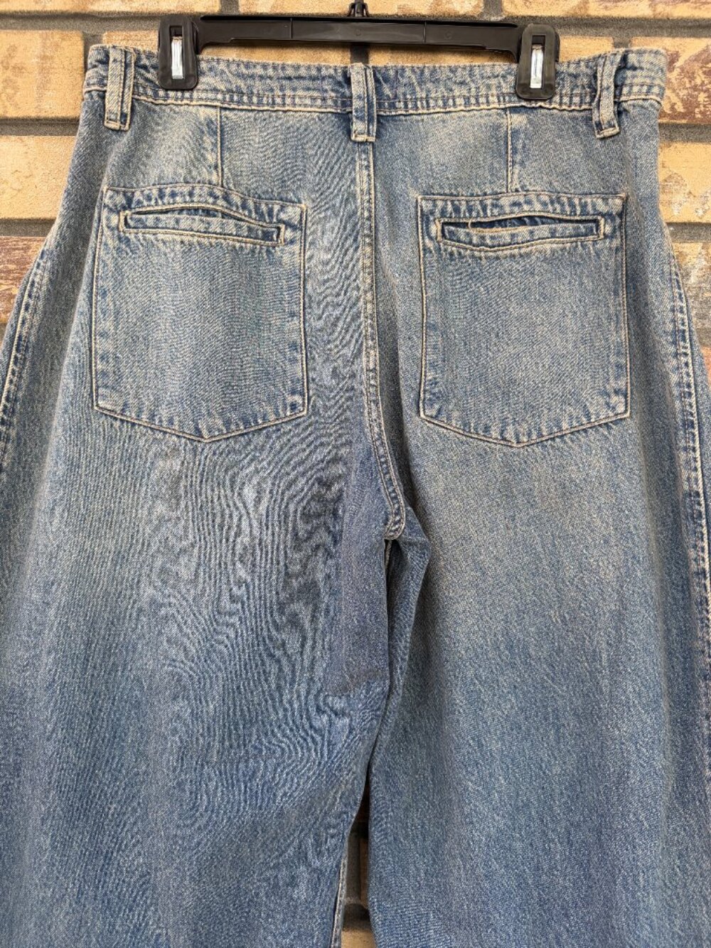 Free People We The Free Block Party Pleated Boyfriend Jeans 30 NWT - Picture 14 of 16